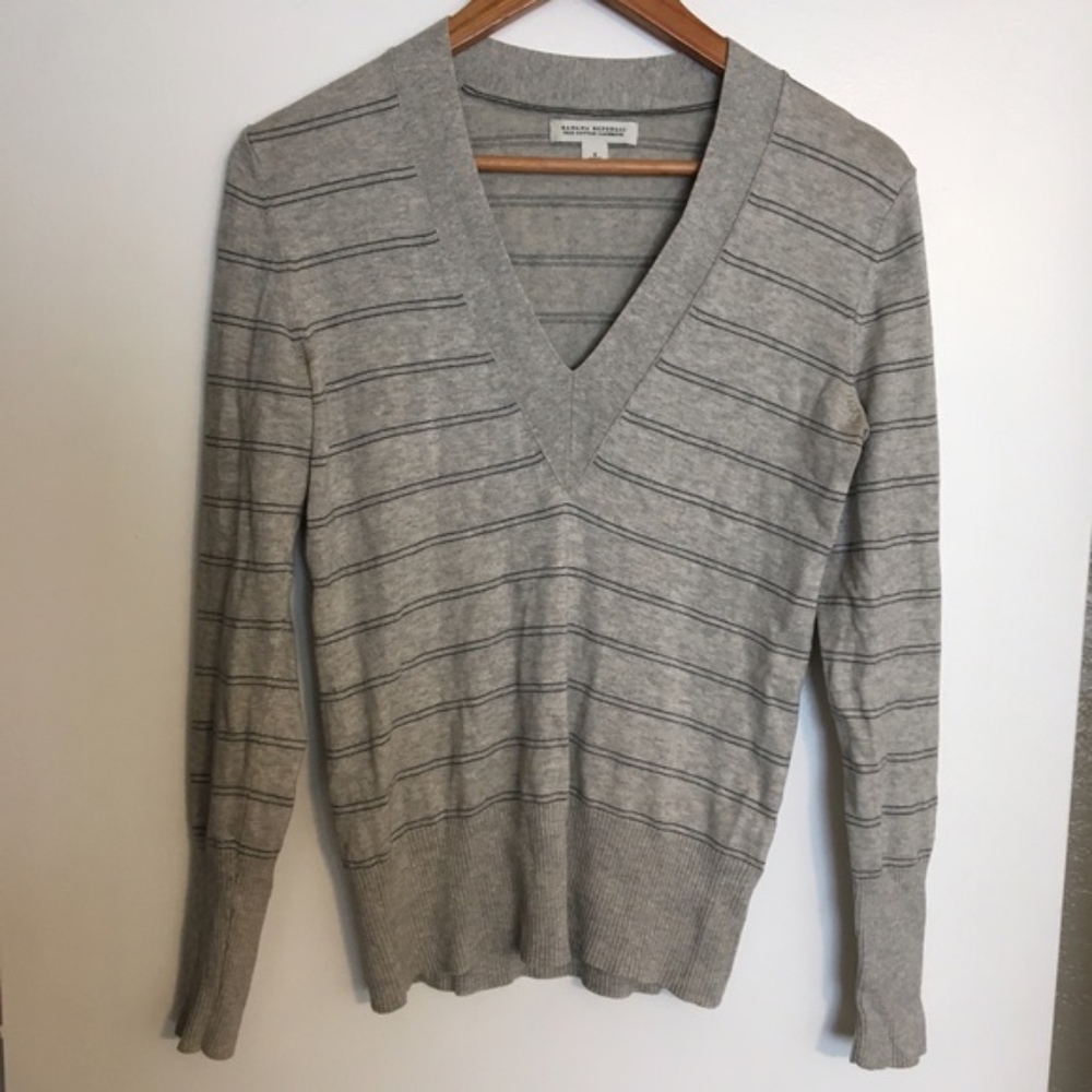 Silk Cotton Cashmere V-Neck Sweater
